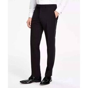 Kenneth Cole Reaction Men Slim Fit Suit Pants Tuxedo 31W 32L Black